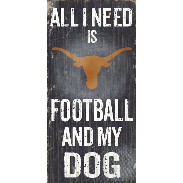 NCAA Football and My Dog Textual Art Plaque by Fan Creations
