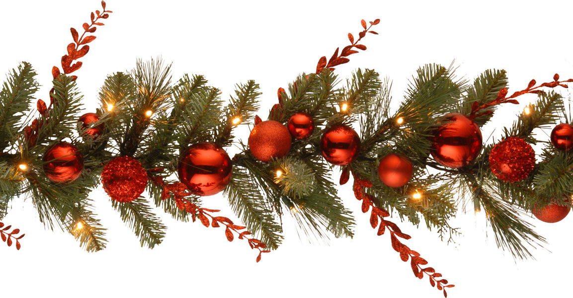 National Tree Co. Decorative Pre-Lit Christmas Mixed Garland &amp; Reviews