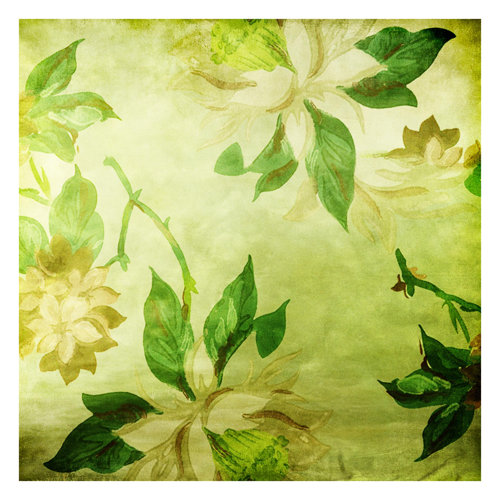 Green Blossoms 2.4m x 2.4m Textured Matt Peel & Stick Wall Mural East Urban Home
