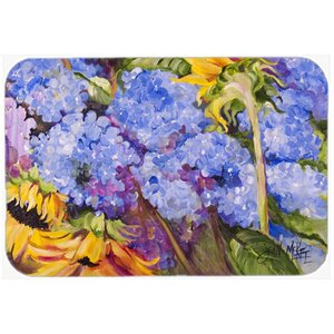 Hydrangeas and Sunflowers Kitchen/Bath Mat