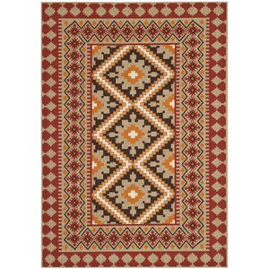 Rangely Red/Beige Indoor/Outdoor Area Rug