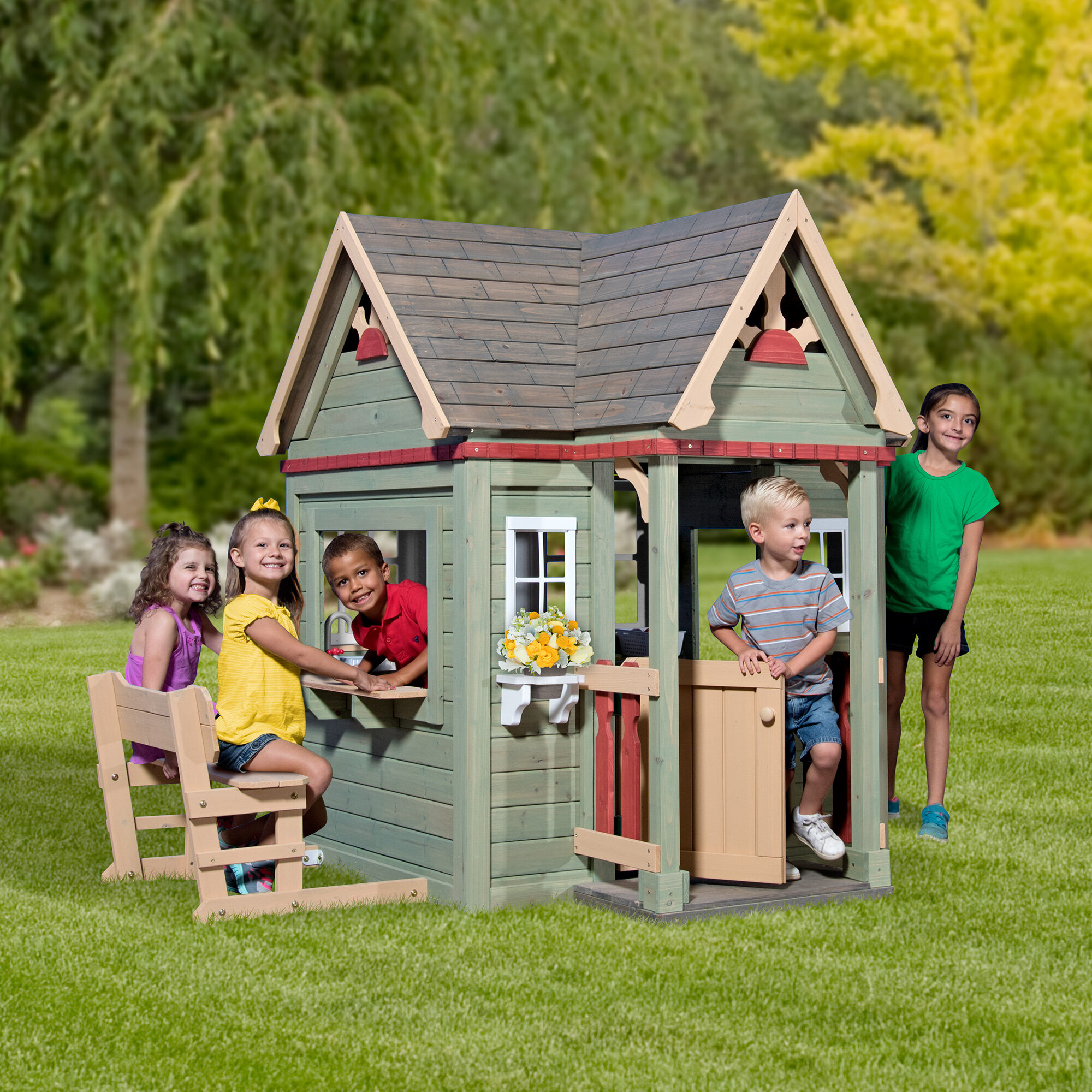 wayfair wooden playhouse