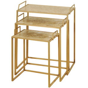 Ordingen Shell Top 3 Piece Nesting Tables by Mercer41