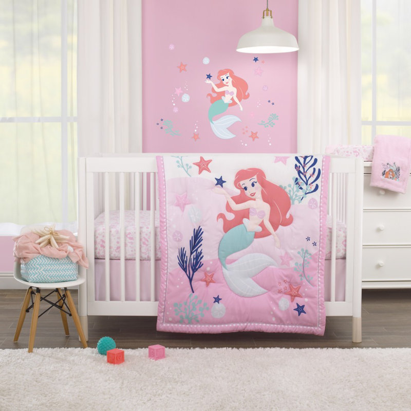 Disney The Little Mermaid Nursery 3 Piece Crib Bedding Set Wayfair