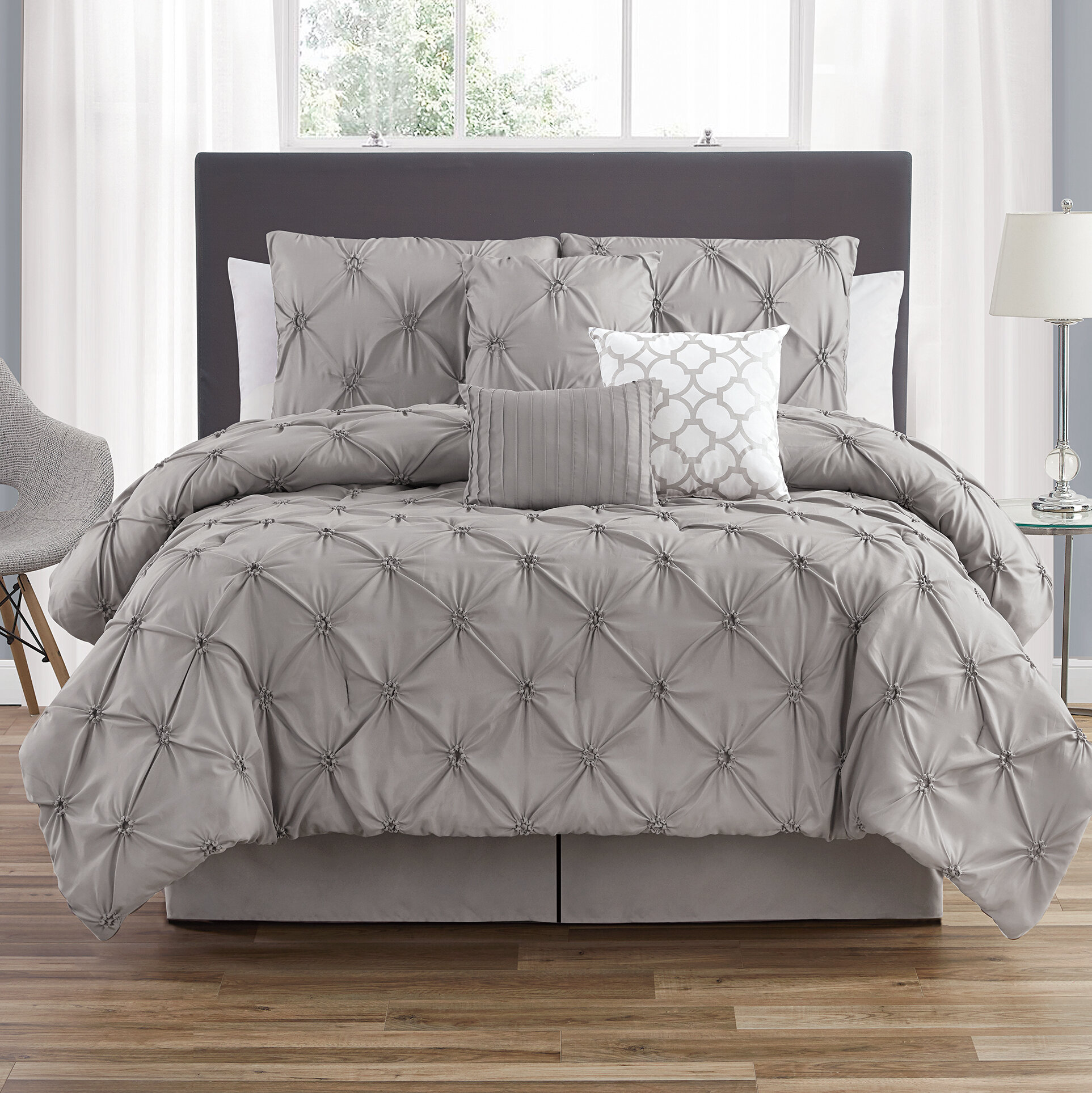 House Of Hampton Armendariz Smocked Circle Comforter Set Wayfair