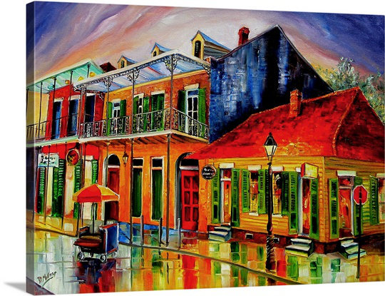 Canvas On Demand Late On Bourbon Street By Diane Millsap