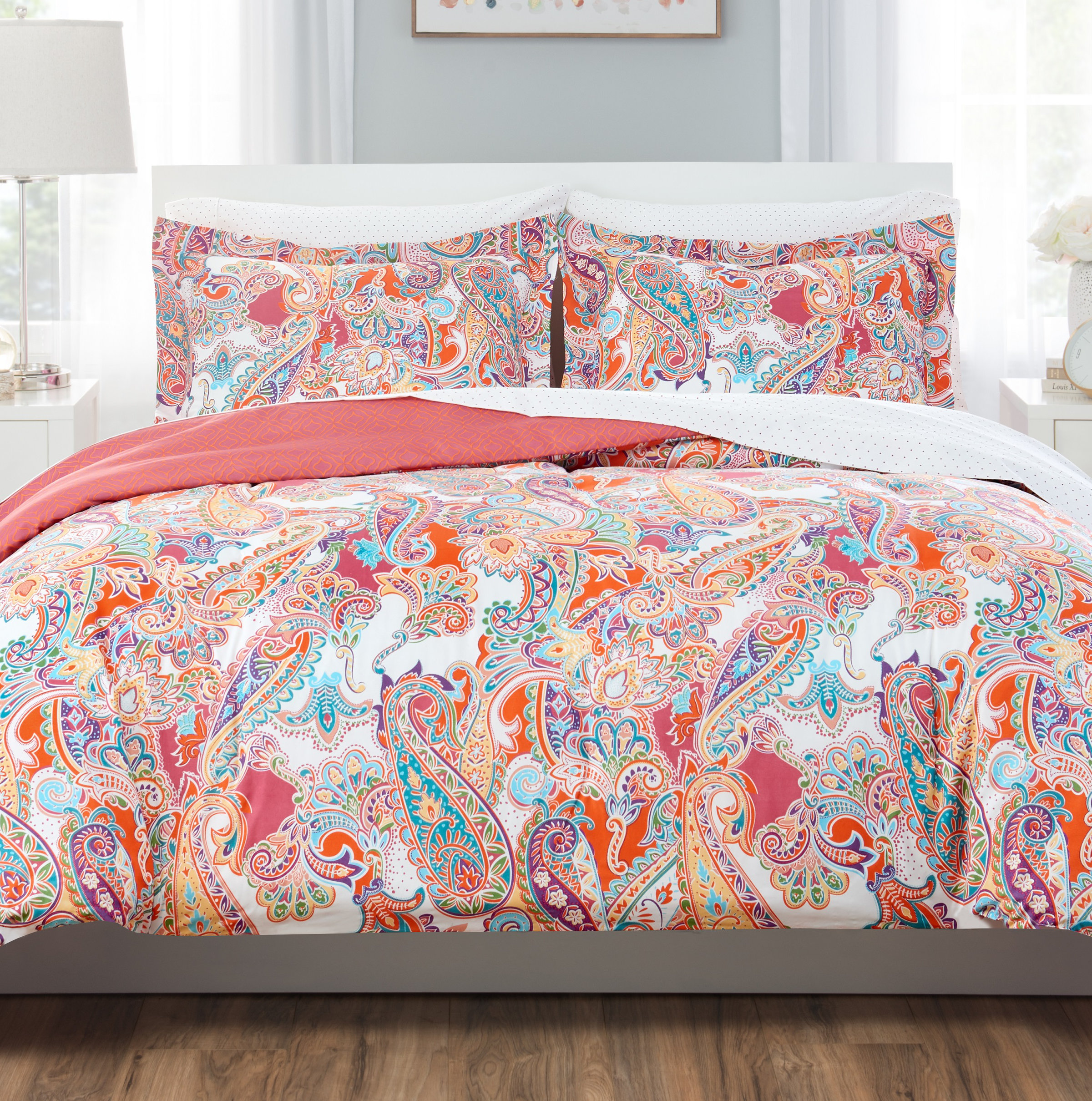 Nicole Miller Jacobian Floral Reversible Comforter Set Reviews