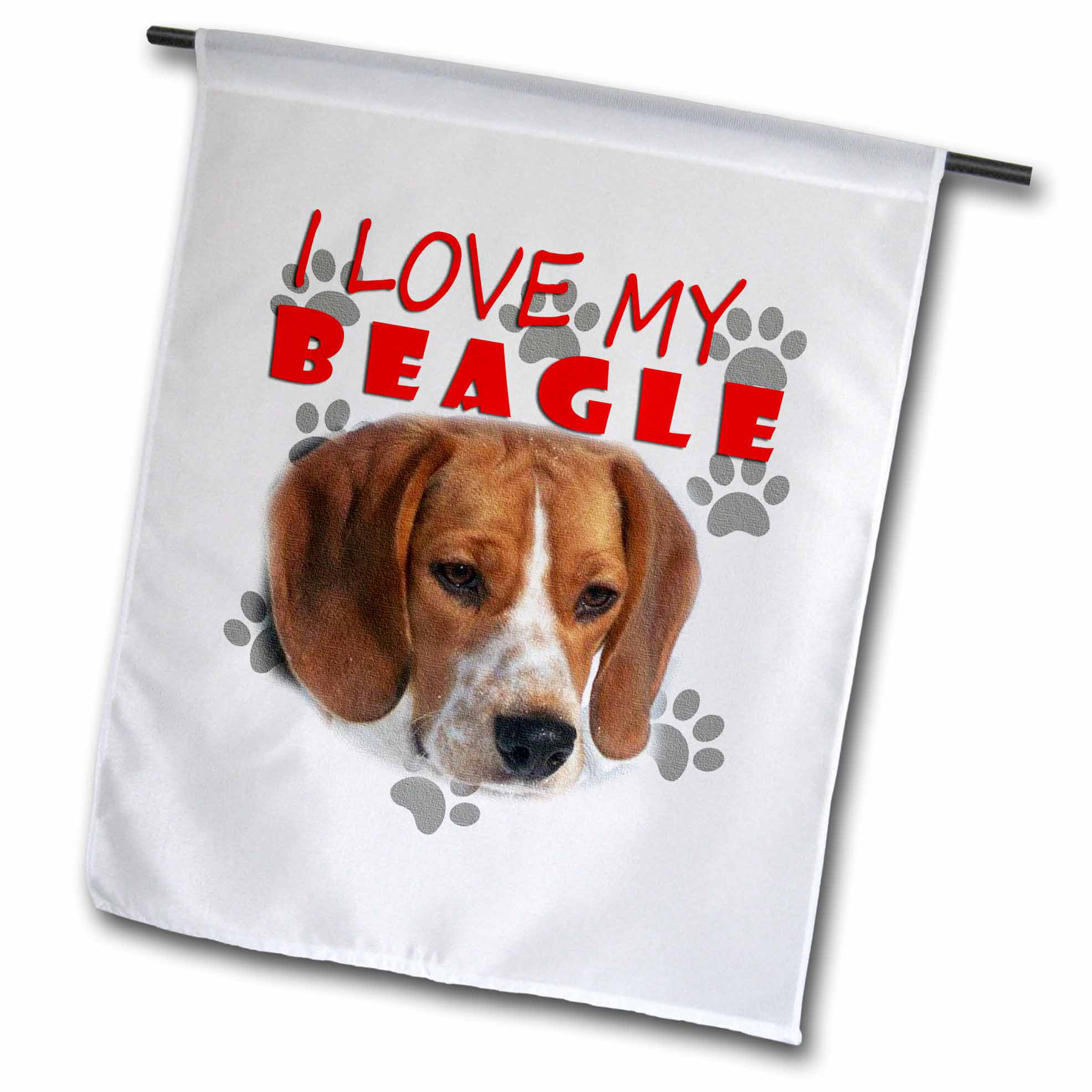 Rose I Love My Beagle Canvas Cute Puppy Polyester 18 X 12 In Garden Flag Wayfair I Love My Beagle Canvas Cute Puppy