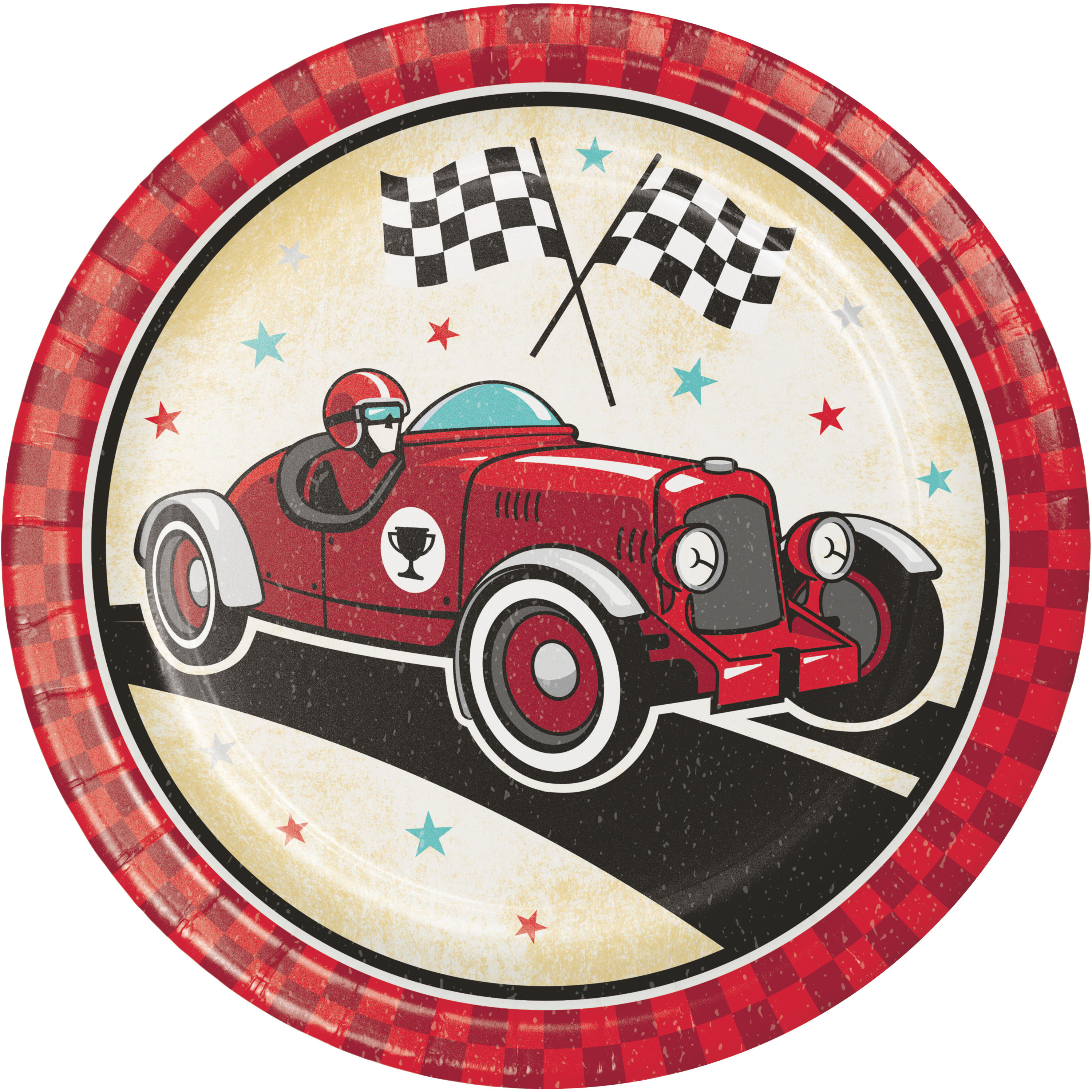 Racecar Birthday Party Patterned Supply Kit Dinner Plates And Napkins Home Kitchen Event Party Supplies