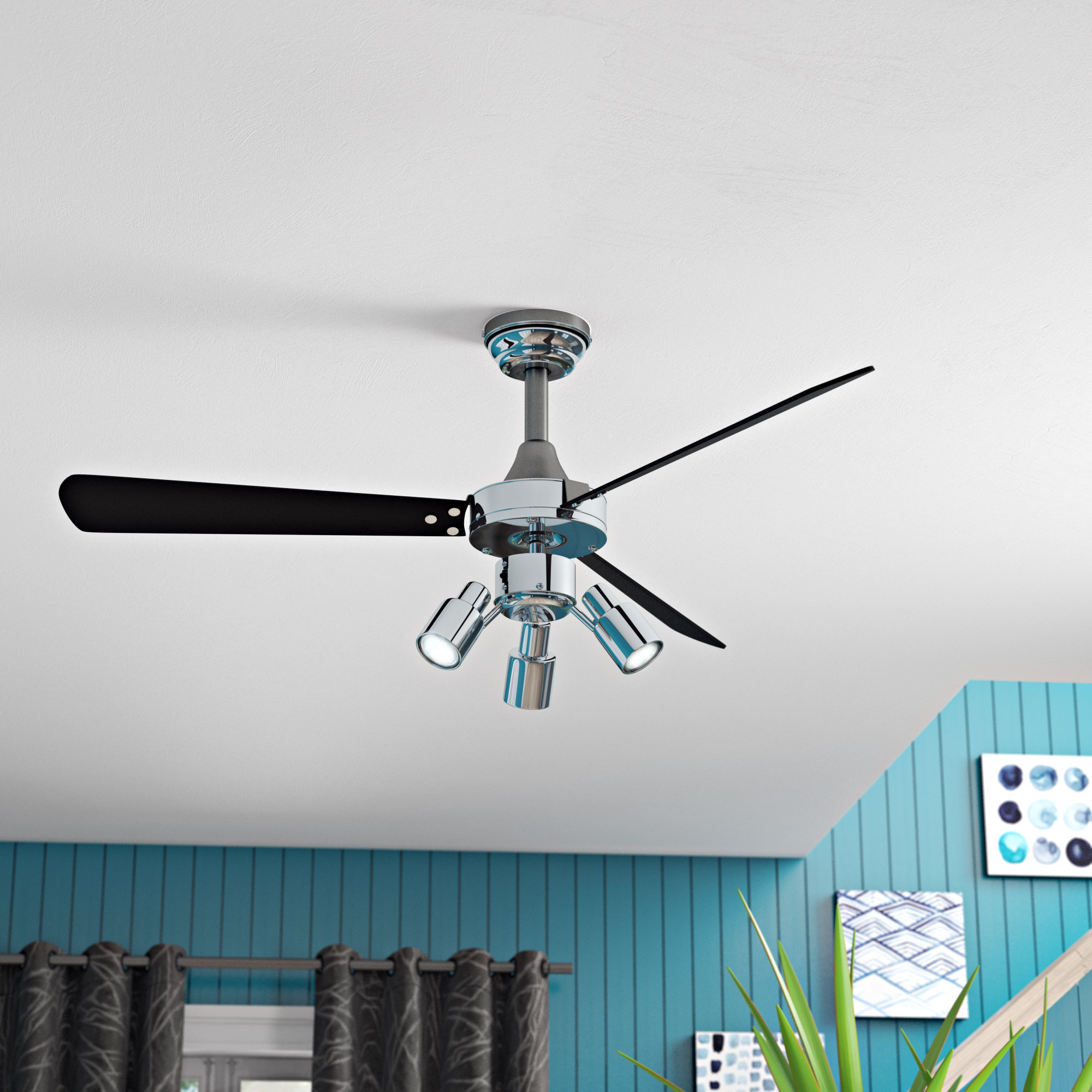 Ebern Designs 42 Murillo 3 Blade Ceiling Fan With Remote Light