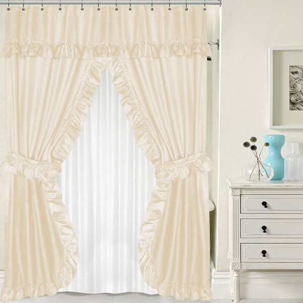Double Swag Shower Curtain Set by Sweet Home Collection