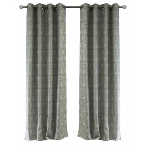 Lite Out Geometric Blackout Thermal Grommet Curtain Panels (Set of 2)