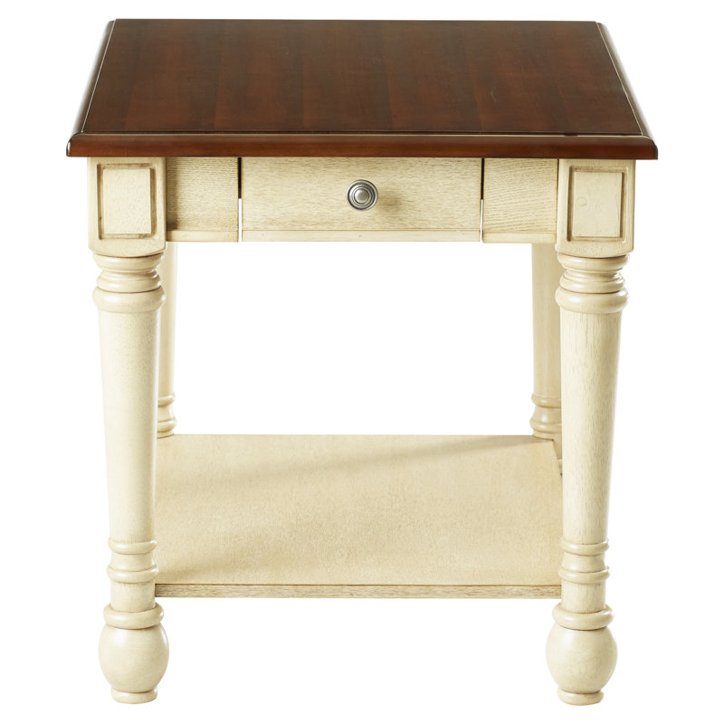 Three Posts Classic Two Tone End Table With Storage & Reviews Wayfair