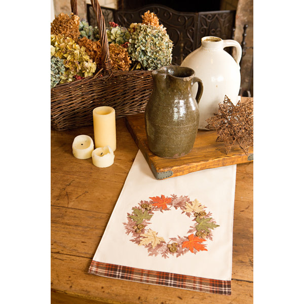 Maple Wreath Fall Table Runner by Xia Home Fashions