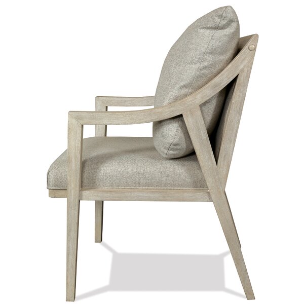 Javion Upholstered Arm Chair In Champagne By One Allium Way