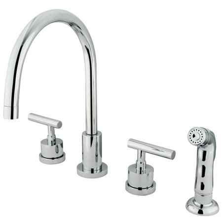 Kingston Brass Manhattan Double Handle Widespread Kitchen Faucet