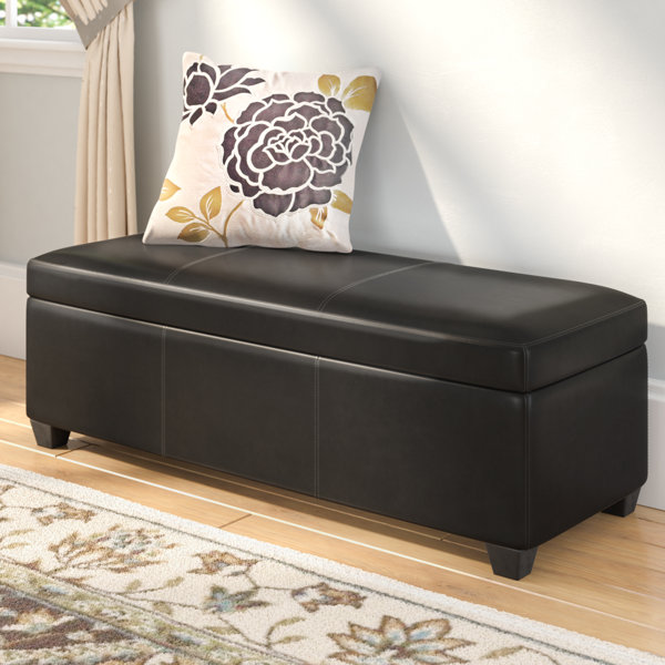 Boston Faux Leather Storage Bench by Andover Mills