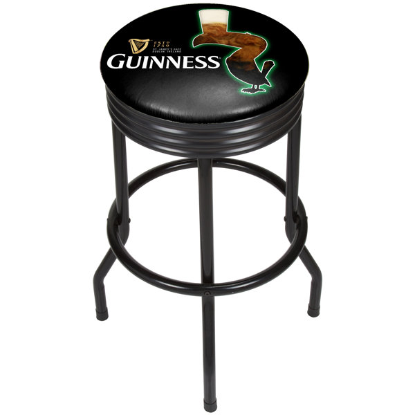 Guinness Feathering Ribbed 29 Swivel Bar Stool by Trademark Global
