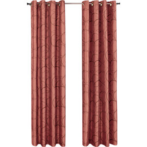Sinclair Geometric Blackout Grommet Single Curtain Panel