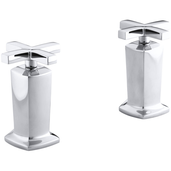 Margaux Valve Trim with Cross Handles for Deck-Mount High-Flow Bath Valve, Requires Valve by Kohler