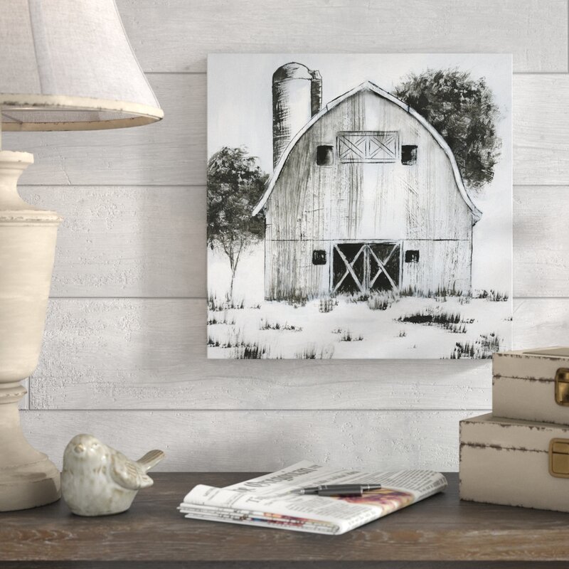 Gracie Oaks Black And White Barn I Oil Painting Print Reviews