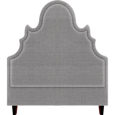 Amalie Upholstered Panel Headboard My Chic Nest Body Fabric: Bella Brown Sugar, Leg Color: Brown Mahogany, Size: Queen