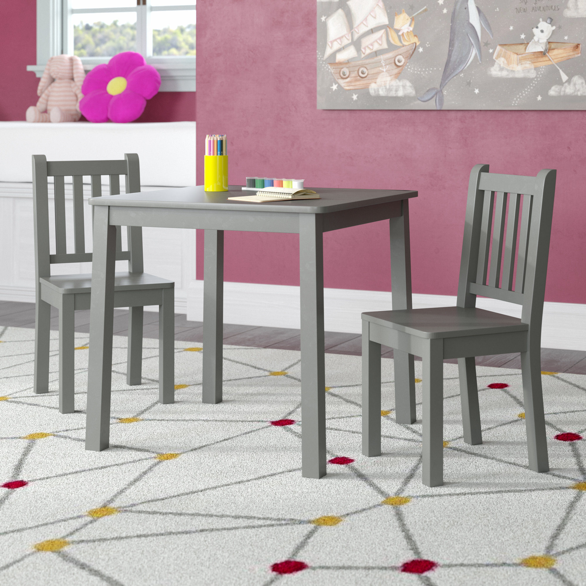 writing table with chair