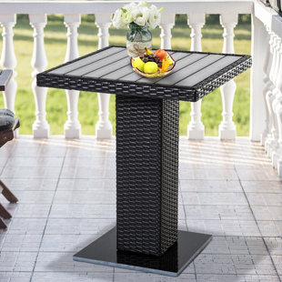Outdoor Rattan Bar Set Wayfair Co Uk Whittier Rattan Bistro Table