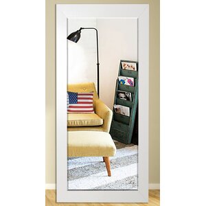 Bertie Glossy White Beveled Wall Mirror