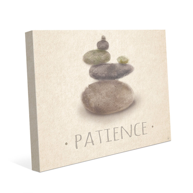 Click Wall Art Patience Zen Stones Horizontal Painting Print On
