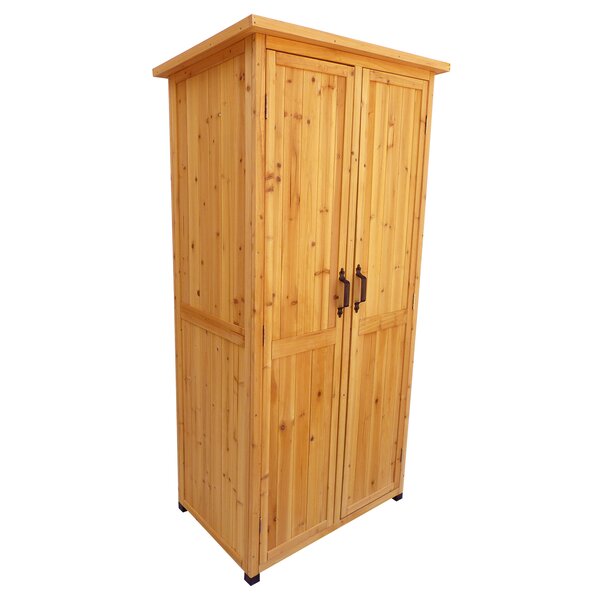 3 ft. W x 2 ft. D Solid Wood Vertical Tool Shed by Leisure Season