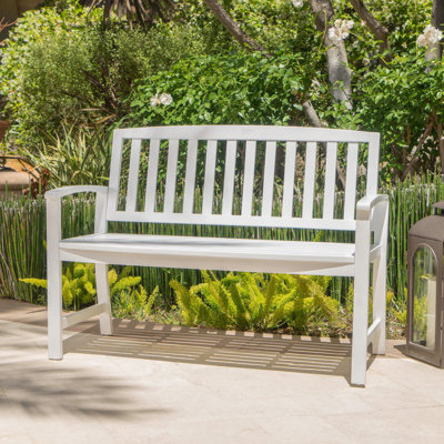 White Outdoor Benches You'll Love in 2020 | Wayfair