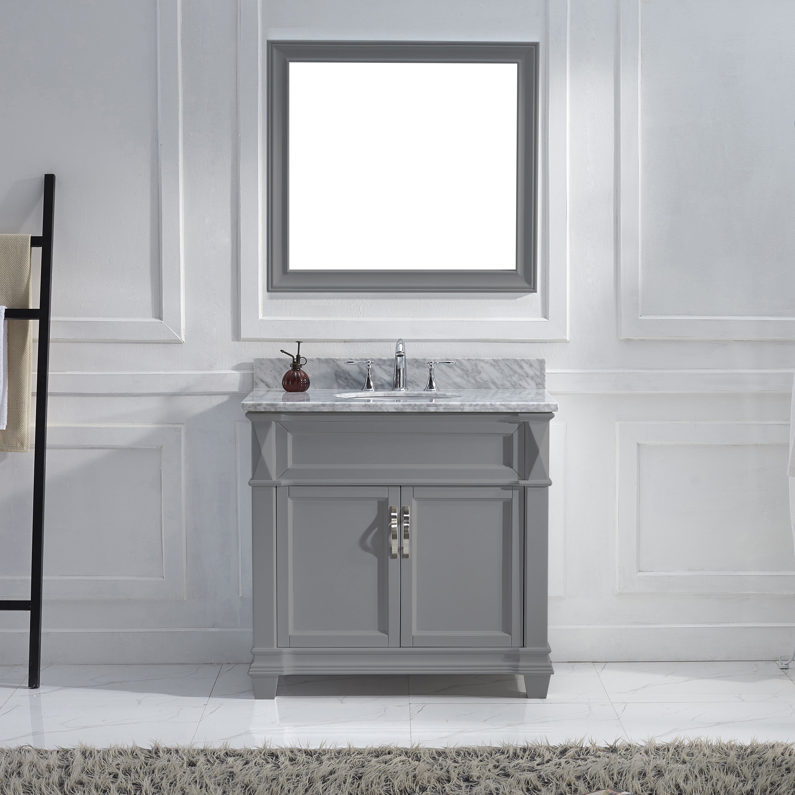 Virtu USA Victoria 37" Single Bathroom Vanity Set with ...