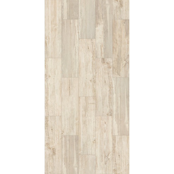 Tampico 7 x 24 Ceramic Wood Look Tile in Cream by Welles Hardwood