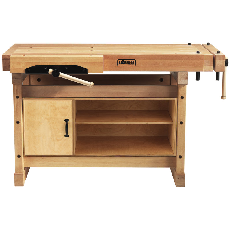 Sjobergs Elite 1500 59 W Wood Top Workbench And Cabinet Combo