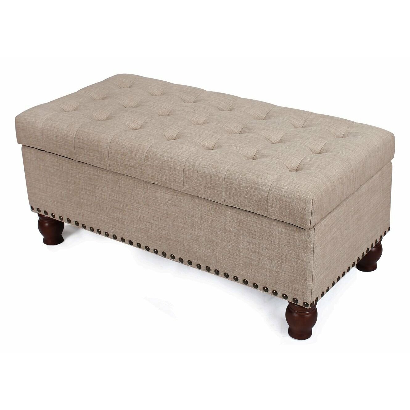 Gourley Upholstered Flip Top Storage Bench