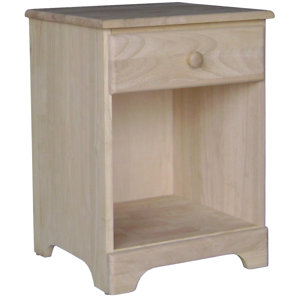 Unfinished 1 Drawer Nightstand by Inte..