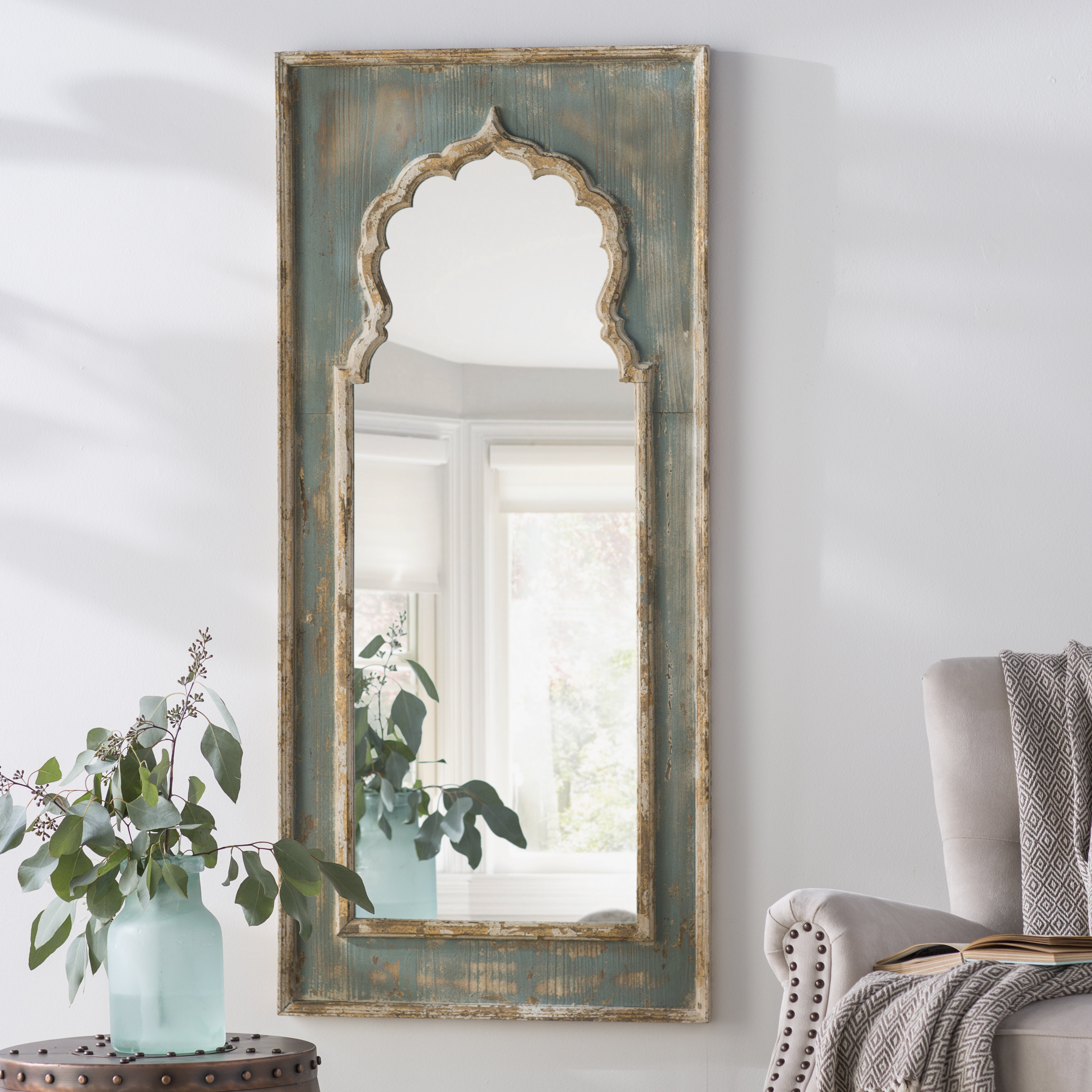 Mistana Isabell Painted Wooden Full Length Mirror Reviews Wayfair