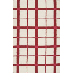 Happy Cottage Red/Ivory Area Rug