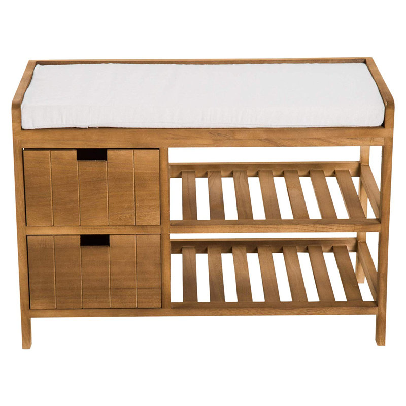 House Of Hampton Zeke 2 Tier Wooden Shoe Storage Bench Reviews