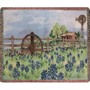 Bluebonnets Beauty Tapestry Cotton Throw