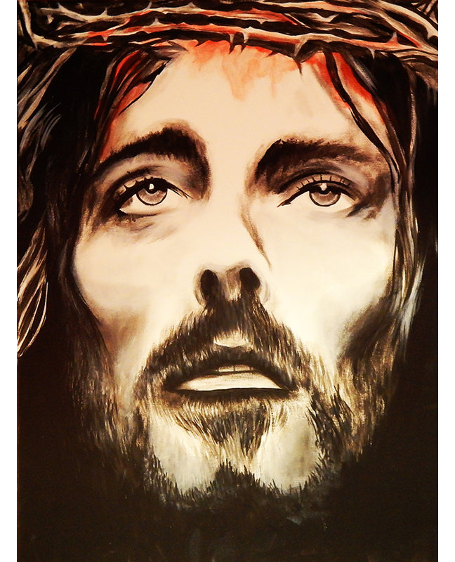 Buy Art For Less Jesus Crown Of Thorns By Ed Capeau Painting