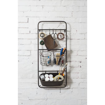 Brunella Wall Key Hooks Organizer With Wall Basket Reviews
