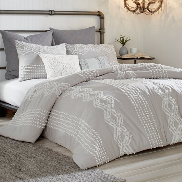 Double Or King Size Chequers Woven Jacquard Duvet Cover