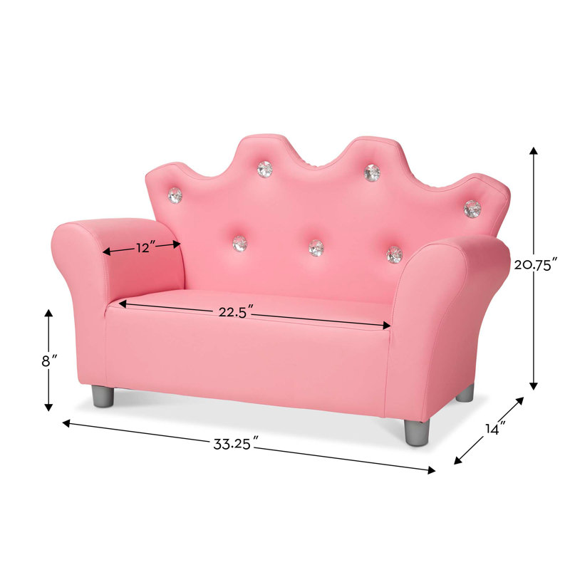 Melissa Doug Child S Crown Faux Leather Kids Sofa Reviews