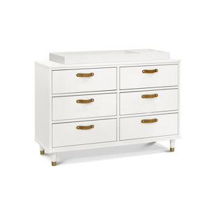 White Dresser Gold Handles Wayfair Tanner 6 Drawer Double Dresser