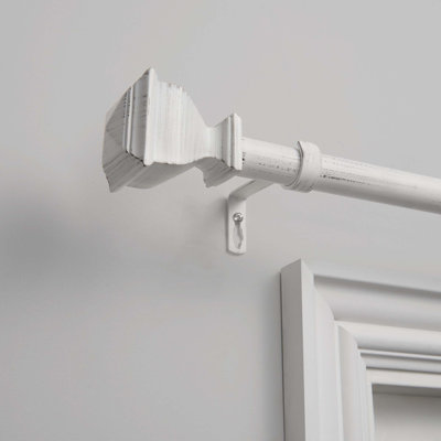 Birchlanepelayo Single Curtain Rod Color Distressed White Size 36 72 Dailymail