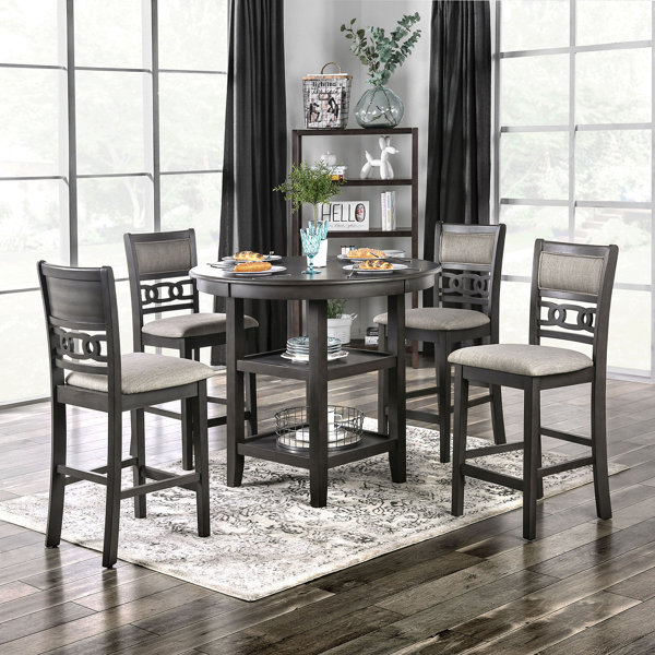 Rotterdam 5 Piece Counter Height Dining Set by Rosalind Wheeler Rosalind Wheeler
