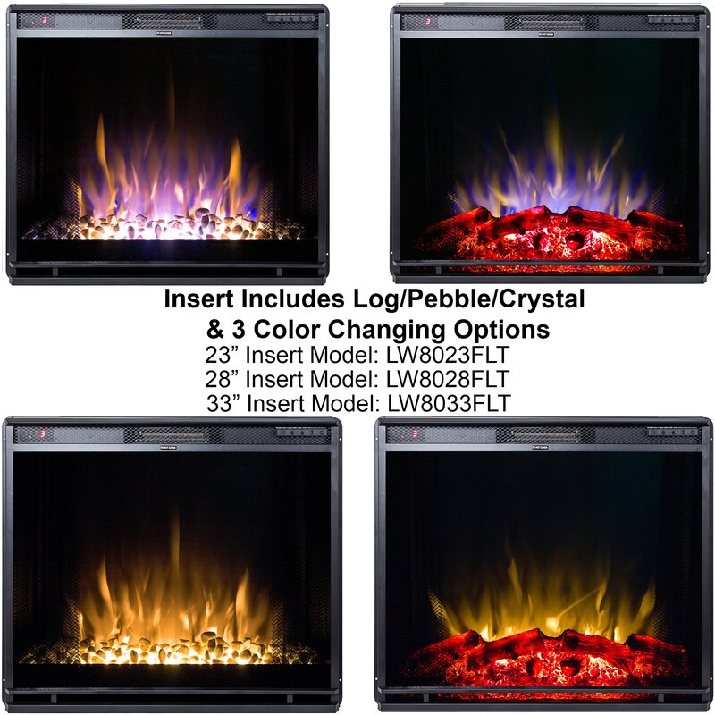 Ebern Designs Gibbs Flat Electric Fireplace Insert Reviews