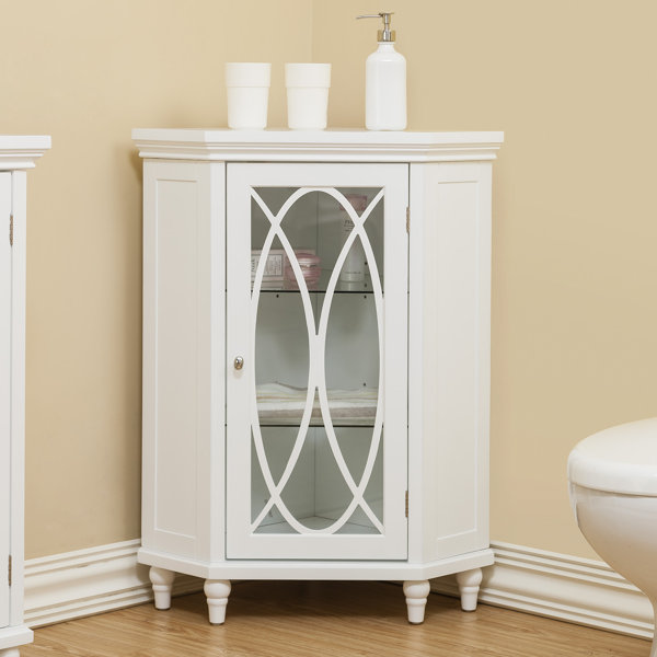 Bourbon Corner Floor 24.75 W x 32 H Cabinet by Elegant Home Fashions